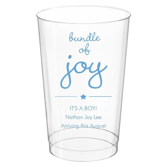 Star Bundle of Joy Clear Plastic Cups